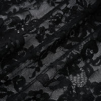 Roxane black floral-lace ruffled maxi dress