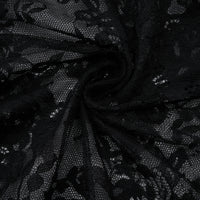 Roxane black floral-lace ruffled maxi dress