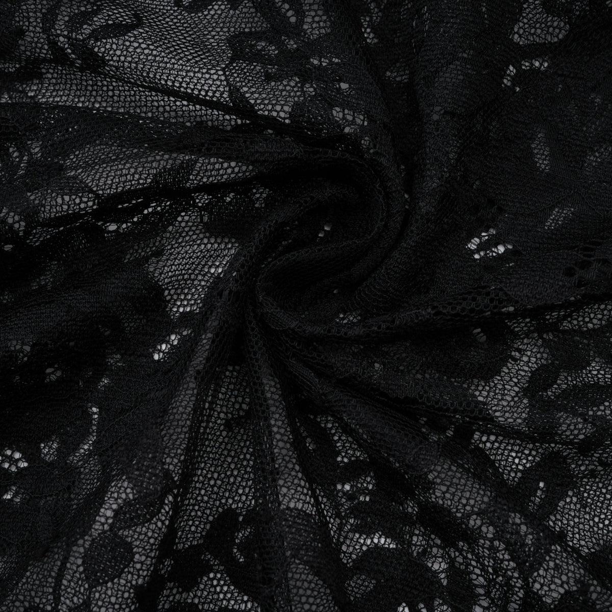 Roxane black floral-lace ruffled maxi dress