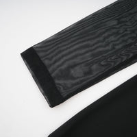 Clarisse semi-sheer ruched midi dress