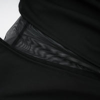 Clarisse semi-sheer ruched midi dress