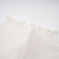 Lark White Tulle Panel Knit Midi Dress