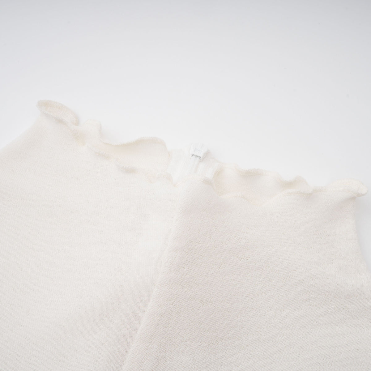 Lark White Tulle Panel Knit Midi Dress