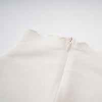Lark White Tulle Panel Knit Midi Dress