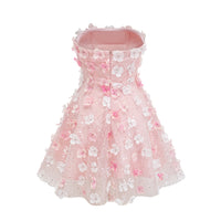 Lilou 3d-petal puffy mini dress