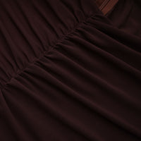 Bruna Cut-Out Ruched Mesh Maxi Dress