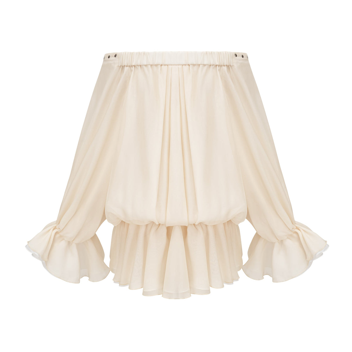 Lisette off-shoulder chiffon mini dress