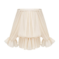 Lisette off-shoulder chiffon mini dress