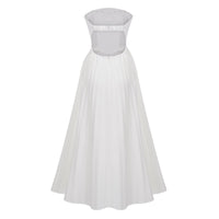 Carlotta White Shell Pleated Maxi Dress