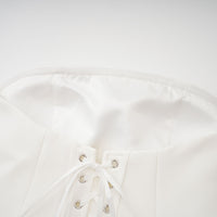 Mélanie White Corset Dress & Mesh Skirt Set