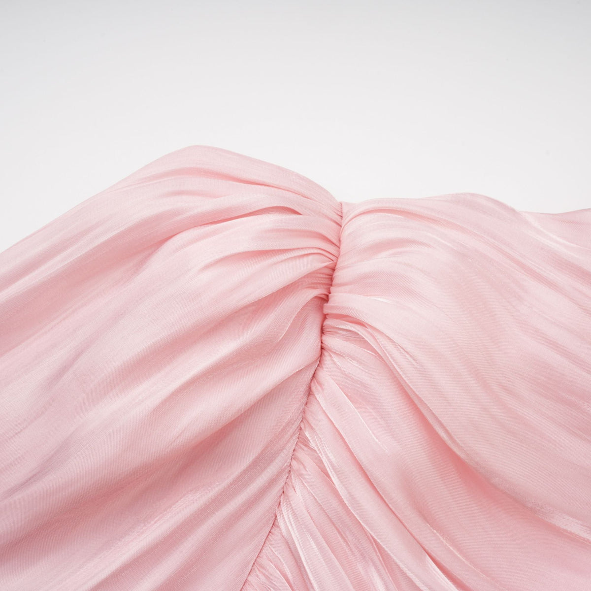 Sarolta Pink Glossy Ruched Maxi Dress