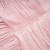 Sarolta Pink Glossy Ruched Maxi Dress