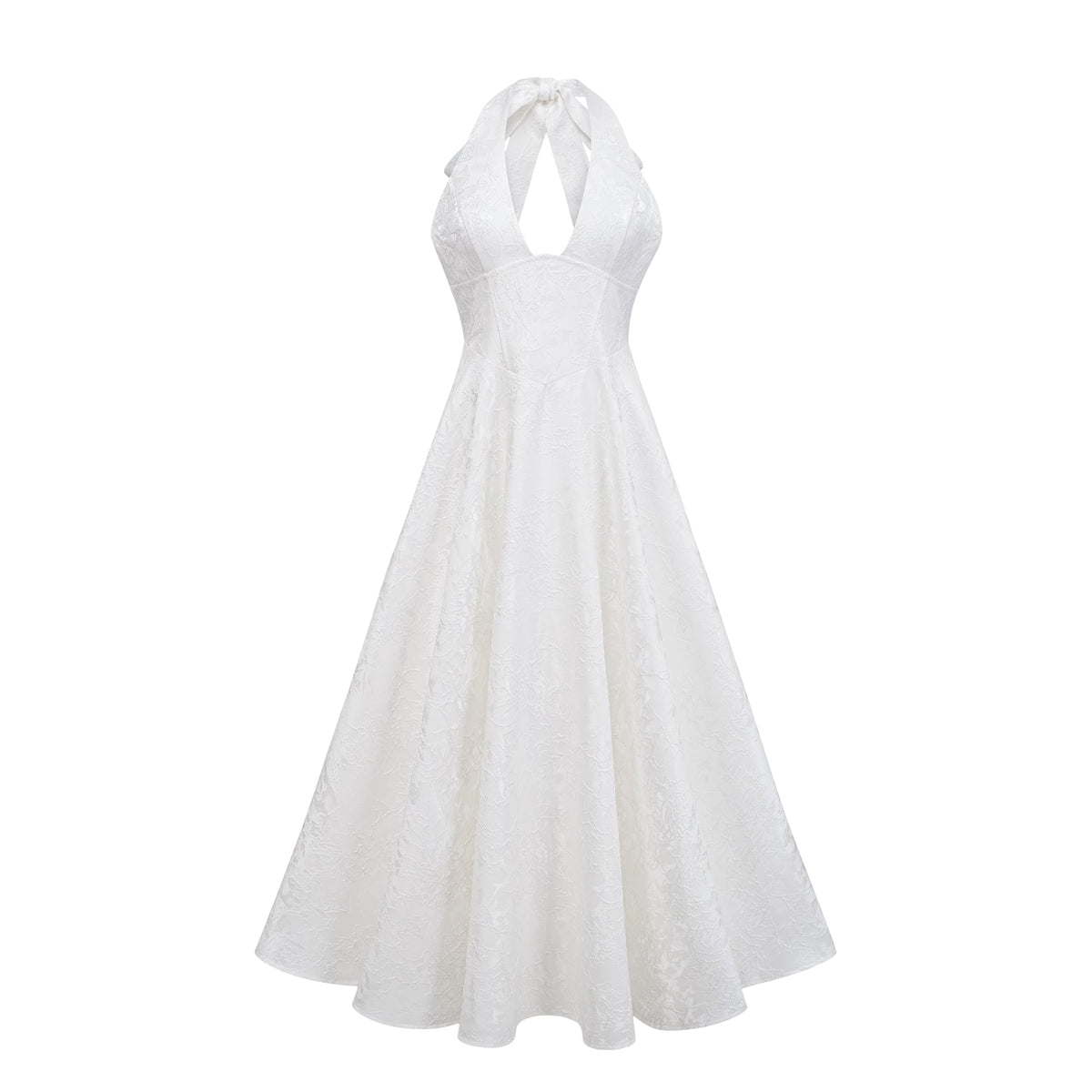 Céline White Glamorous Event Midi Dress