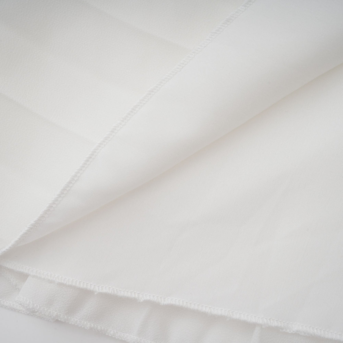 Doux White Ruffled Trim Pleated Midi Dress
