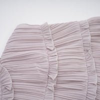 Doux Purple Ruffled Trim Pleated Mini Dress