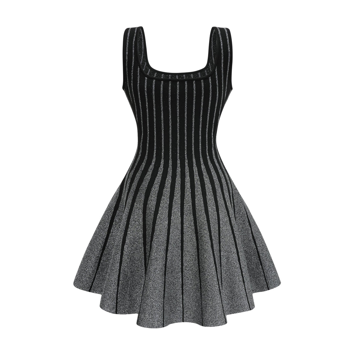 Anouk black glittered flared mini dress