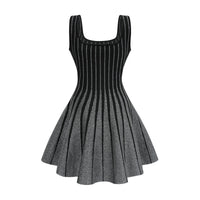 Anouk black glittered flared mini dress