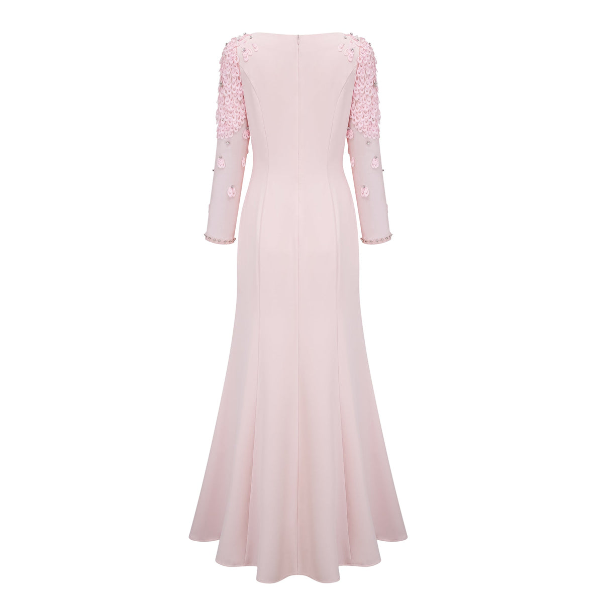 Gunnel Pink Flared Embellished Maxi Gown