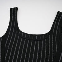 Anouk black glittered flared mini dress