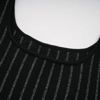 Anouk black glittered flared mini dress