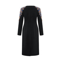 Maëlys black crystal-embellished midi dress