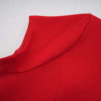 Esther red cap-sleeve mini dress