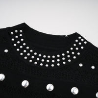 Chloé studded crochet-knit maxi dress in Black