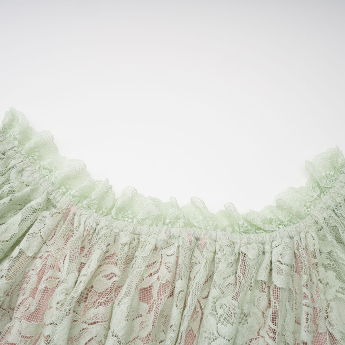 Alexis Sage Green Semi-Sheer Floral Lace Mini Dress
