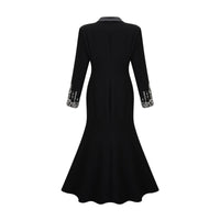 Diane black embellished maxi blazer dress