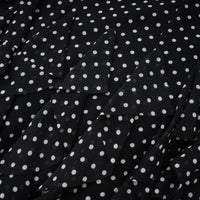 Coraline black polka-dot ruffled midi dress