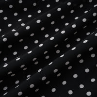 Coraline black polka-dot ruffled midi dress