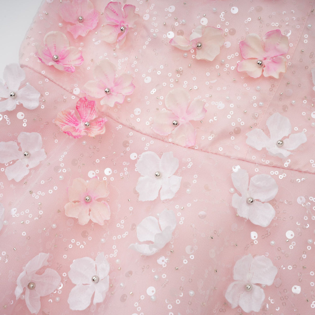 Lilou 3d-petal puffy mini dress
