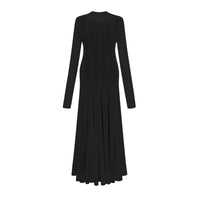 Athena wavy-pattern lace maxi dress in Black