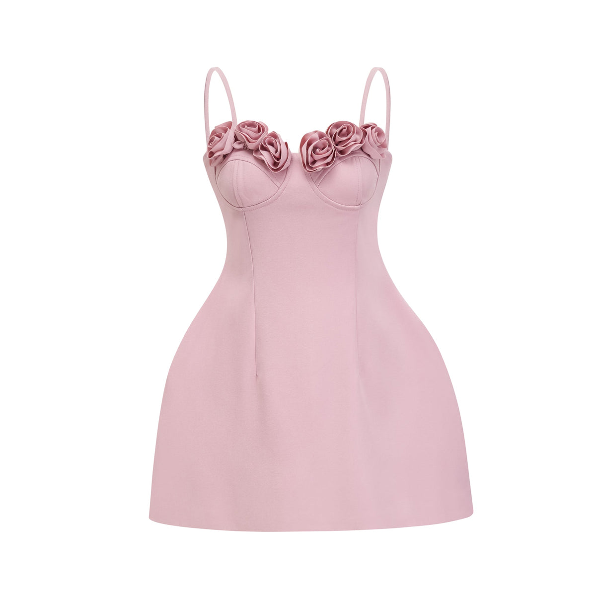 Pauline faux-flower mini dress