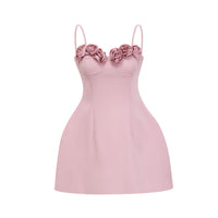 Pauline faux-flower mini dress