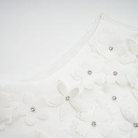 Genevieve faux-flower mini dress