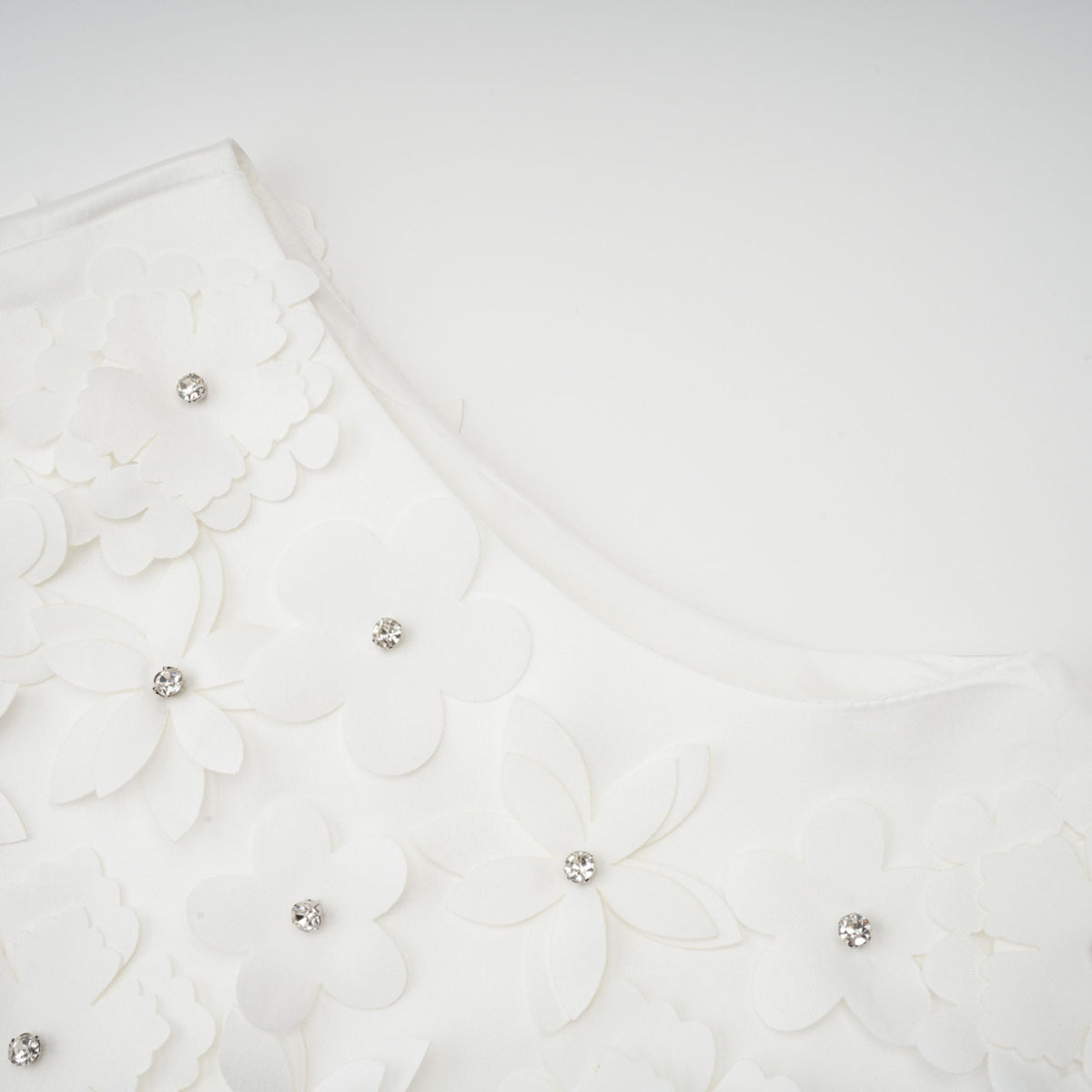 Genevieve faux-flower mini dress