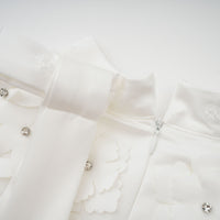 Genevieve faux-flower mini dress