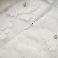 Genevieve faux-flower mini dress