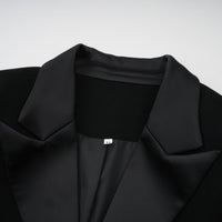 Diane black embellished maxi blazer dress