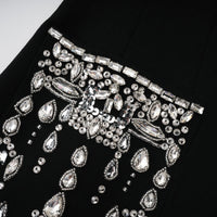Diane black embellished maxi blazer dress