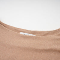 Rosalie gold asymmetrical pleated maxi dress