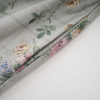 Prunelle sage-green floral-print shirred midi dress