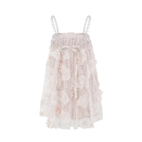 Valérie crystal-embellished floral mini dress