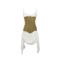 Yasmine Brown Bustier Panel Mini Dress