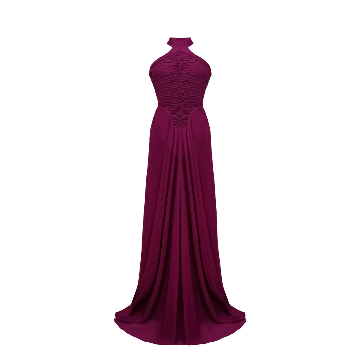 Kerstin Purple Ruched Maxi Dress