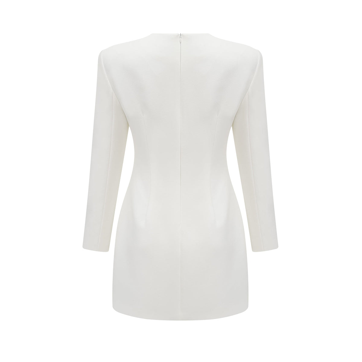 Vanessa white faux-flower embellished mini dress