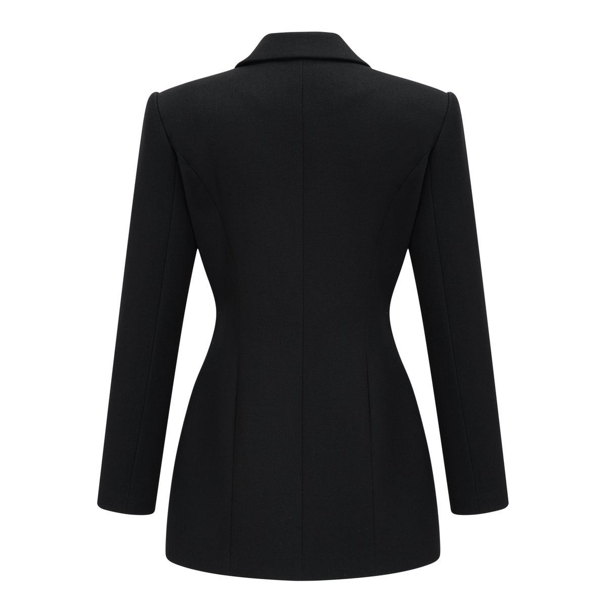 Fleur Black Blazer Mini Dress with Satin Panels