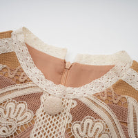 Aurore Cut-out Lace Peplum Mini Dress