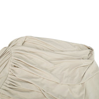 Gaëlle Neutrals Ribbon-design Draped Maxi Dress